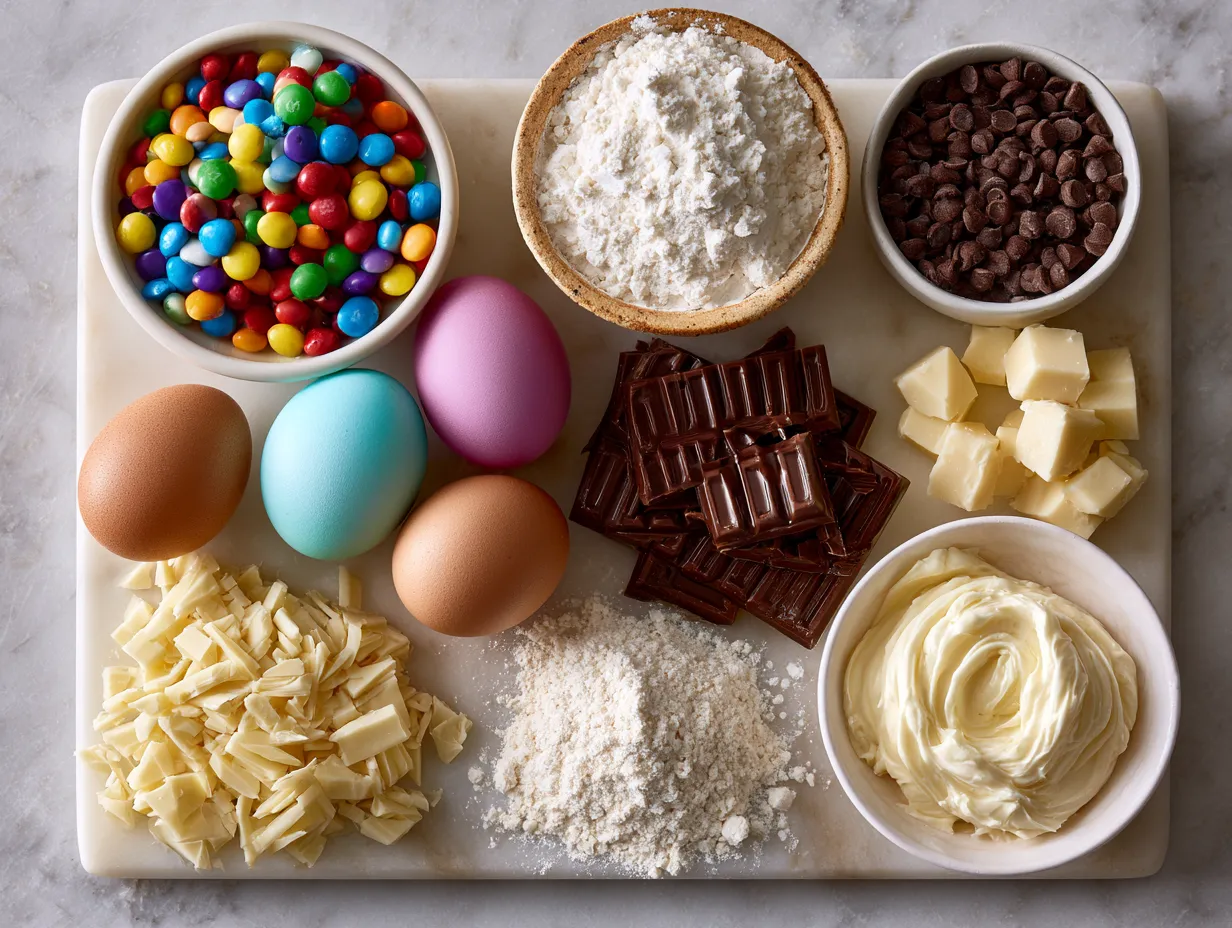 Ingredients for Spooky Ghost White Chocolate Sheet Cake