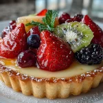Summer Fruit Tart with Vanilla Custard