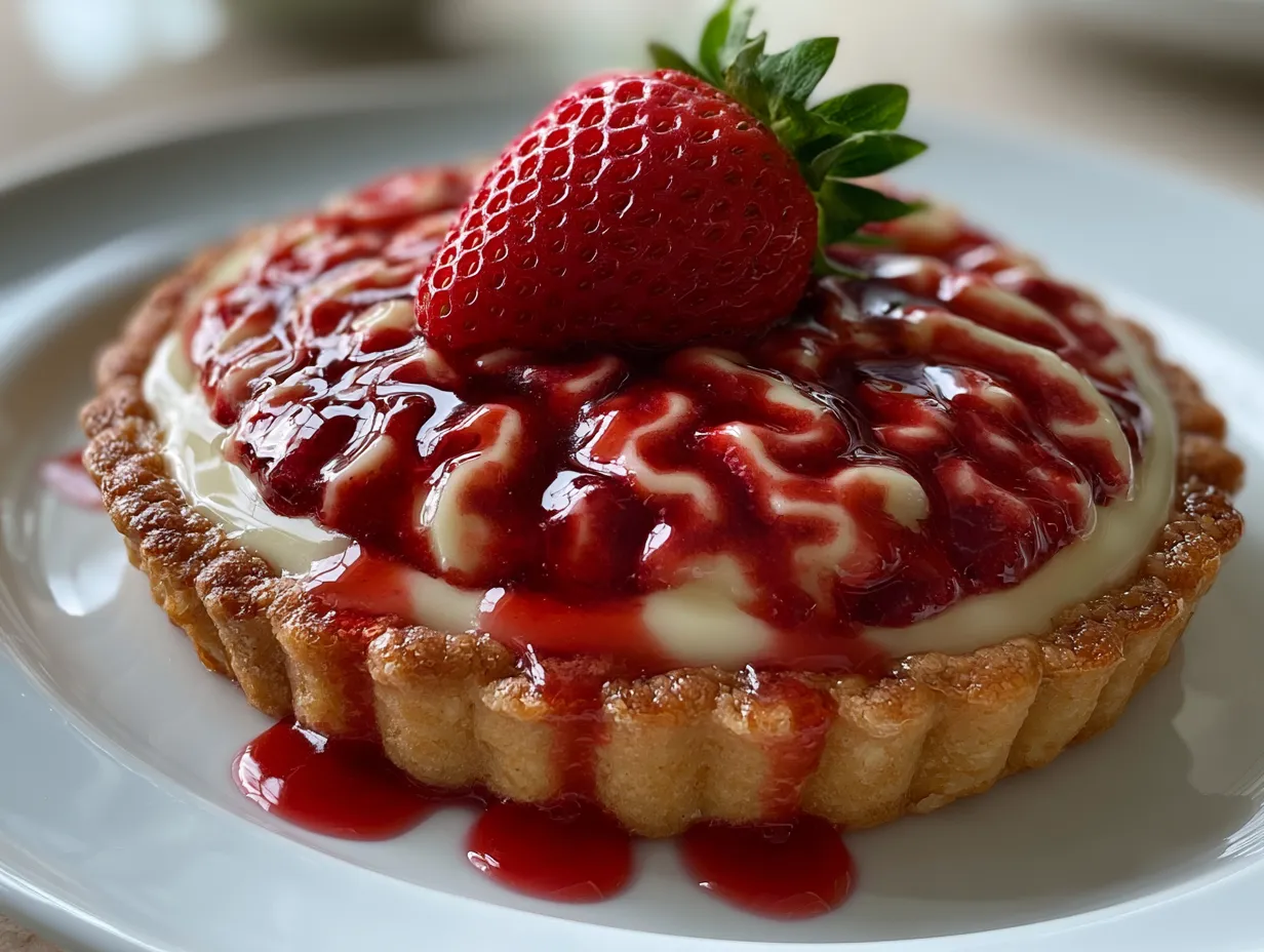 Zombie Brain Strawberry Tart
